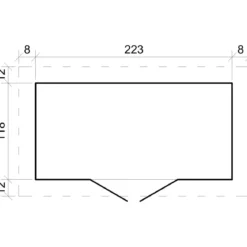 Casetta da Giardino in Legno 235x130 Pavimento Porta con Serratura