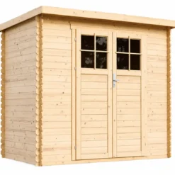 Casetta da Giardino in Legno 235x130 Pavimento Porta con Serratura