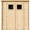 Casetta da Giardino in Legno 2x2 19 mm Doppia Porta Finestrata