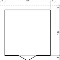 Casetta da Giardino in Legno 2x2 19 mm Doppia Porta Finestrata