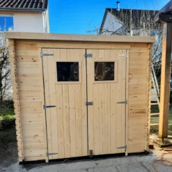 Casetta da Giardino in Legno 2x2 19 mm con Pavimento Doppia Porta