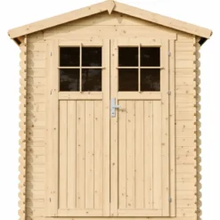 Casetta da Giardino in Legno 180x180 Pavimento Porta con Serratura
