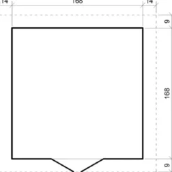 Casetta da Giardino in Legno 180x180 Pavimento Porta con Serratura