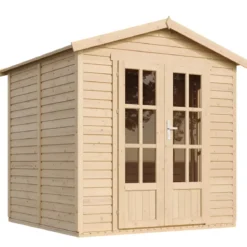 Casetta da Giardino in Legno 2x2 m 4 m2 con Pavimento Tegole Marrone