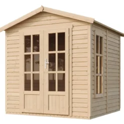 Casetta da Giardino in Legno 2x2 m 4 m2 con Pavimento Tegole Marrone