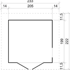Casetta da Giardino in Legno 2x2 m 4 m2 con Pavimento e Tegole Grigio