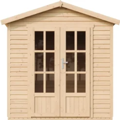 Casetta da Giardino in Legno 2x2 m 4 m2 con Pavimento e Tegole Nero