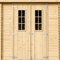 Casetta da Giardino Legno 19 mm 200x130 cm Doppia Porta Tetto Bitumato
