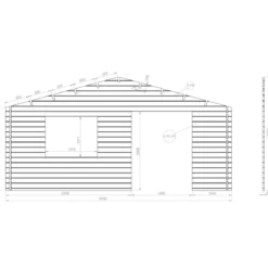 Casetta da Giardino 44 mm in Legno 6x6 infissi con doppio vetro