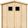 Casetta da Giardino 2x2 in Legno 19 mm Doppia Porta Deposito Attrezzi