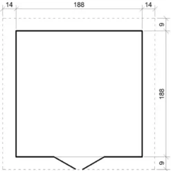 Casetta da Giardino 2x2 in Legno 19 mm Doppia Porta Deposito Attrezzi