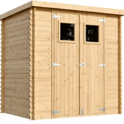 Casetta da Giardino 200x130 Legno 19 mm Doppia Porta Finestrata 2 m2