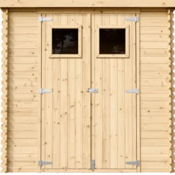 Casetta da Giardino 200x130 Legno 19 mm Doppia Porta Finestrata 2 m2