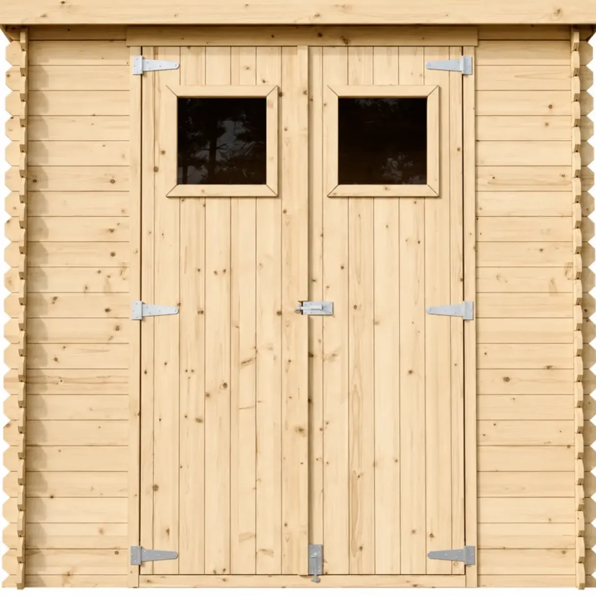 Casetta da Giardino 200x130 Legno 19 mm Doppia Porta Pavimento 2 m2