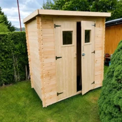 Casetta da Giardino 200x130 Legno 19 mm Doppia Porta Pavimento 2 m2