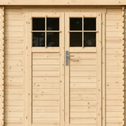 Casetta da Giardino 204x142 Legno 19 mm Pavimento Porta Serratura 2 m2
