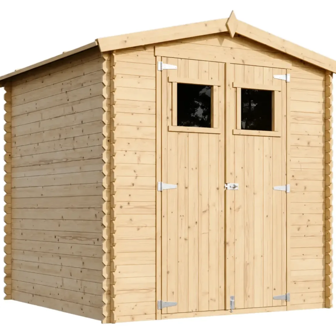 Casetta da Giardino 2x2 Legno 19 mm Pavimento Porta Deposito Attrezzi