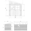 Casetta da Giardino 2x4 m in Legno 17 mm Addossata Aperta Doppia Porta