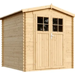 Casetta da Giardino 2x2 m Legno 19 mm Serratura Tetto Impermeabile