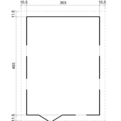 Casetta da Giardino 3x5 m Legno 17 mm Pavimento Porte Finestre 15 m2
