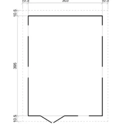 Casetta da Giardino 3x4 m Legno 17 mm Pavimento Doppia Porta Finestre