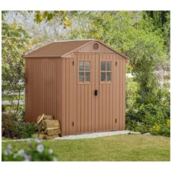 Casetta da Giardino 190x183x221 cm Effetto Legno EVOTECH+ Doppia Porta