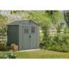 Casetta da Giardino 190x183x221 cm EVOTECH Effetto Legno con Finestre