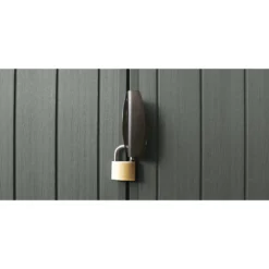 Casetta da Giardino 190x183x221 cm EVOTECH Effetto Legno con Finestre