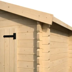 Casetta Garage Box in Legno Abete 34mm da Giardino 4x5 Porta Doppia