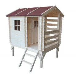 Casetta Gioco per Bambini in Legno di Pino Timbela da Giardino Rialzata