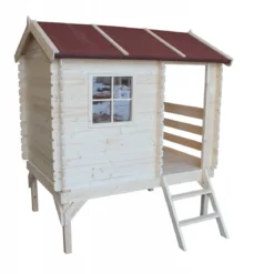 Casetta Gioco per Bambini in Legno di Pino Timbela da Giardino Rialzata