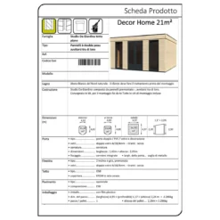 Casetta in Legno Abitabile 5x5 metri Parete Isolanti Porta Finestra da Giardino