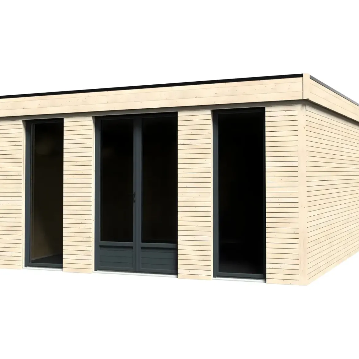 Casetta in Legno Abitabile 5x5 metri Parete Isolanti Porta Finestra da Giardino