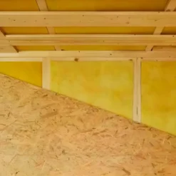 Casetta in Legno Abitabile 5x3.6 metri Parete Isolanti Porta Finestra Giardino