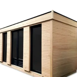 Casetta in Legno Abitabile 5x3.6 metri Parete Isolanti Porta Finestra Giardino