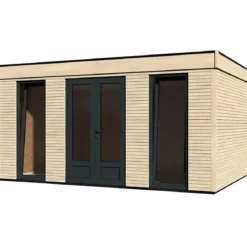 Casetta in Legno Abitabile 5x3.6 metri Parete Isolanti Porta Finestra Giardino