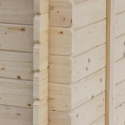 Casetta in Legno Block House 249x249 cm Porta Finestrata da Giardino
