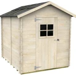 Casetta in Legno con Pavimento 178x218x205 cm Porta Attrezzi da Giardino
