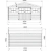 Casetta in Legno da Giardino 34mm 5x5 per Attrezzi Doppia Porta Finestre