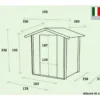 Casetta in Legno da Giardino per Rimessa Attrezzi 178x273x226 cm