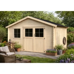 Casetta in Legno da Giardino 4x3 m 28mm BlockHouse