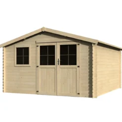Casetta in Legno da Giardino 4x4 per Attrezzi Doppia Porta Block-House