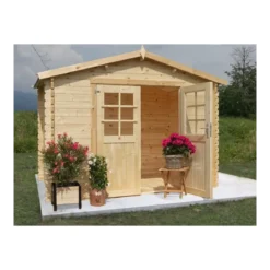Casetta in Legno da Giardino 3x2 Blockhouse 28 mm Rimessa per Attrezzi