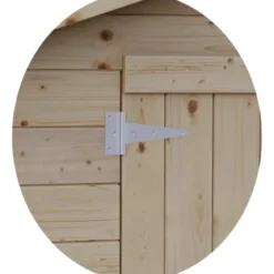 Casetta in Legno da Giardino 238x245 cm con Porta Doppia a Battente