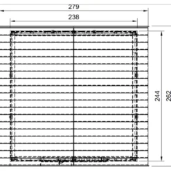Casetta in Legno da Giardino 238x245 cm con Porta Doppia a Battente