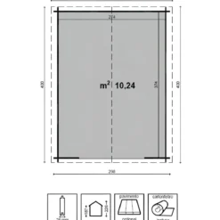 Casetta in Legno da Giardino 3x4 metri Blockhouse 28mm