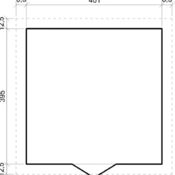 Casetta in Legno Giardino 4x4 17 mm Pavimento Porte Doppie Finestre