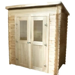 Casetta in Legno Grezzo da Giardino 200x118x205 cm 28 mm Blockhouse