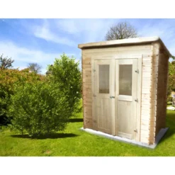 Casetta in Legno Grezzo da Giardino 200x118x205 cm 28 mm Blockhouse