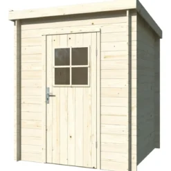 Casetta in Legno Grezzo 19 mm 176x176 cm Blockhouse Tetto in Perline